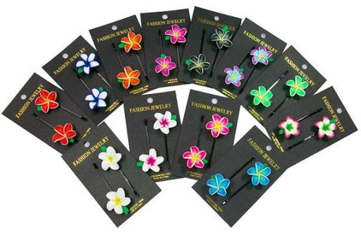 Fimo Flower Hair Pins (Various Colors) - Hair Accessories - Leilanis Attic