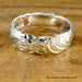 Sterling Silver 6mm Hawaiian Plumeria and Scroll Ring with Cut-Out Edge - Ring - Leilanis Attic