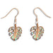 Sterling Silver Hawaiian Monstera Leaf Pink Opal Fish Wire Earrings - Earrings - Leilanis Attic