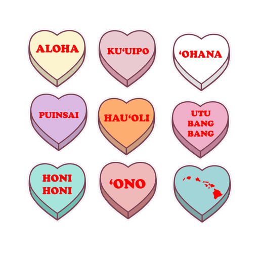 Valentine Conversation Hearts - sticker - Leilanis Attic