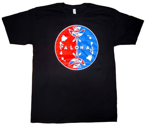 Aloha Dot Hawaiian Islands Men's T-Shirt Black - Leilanis Attic