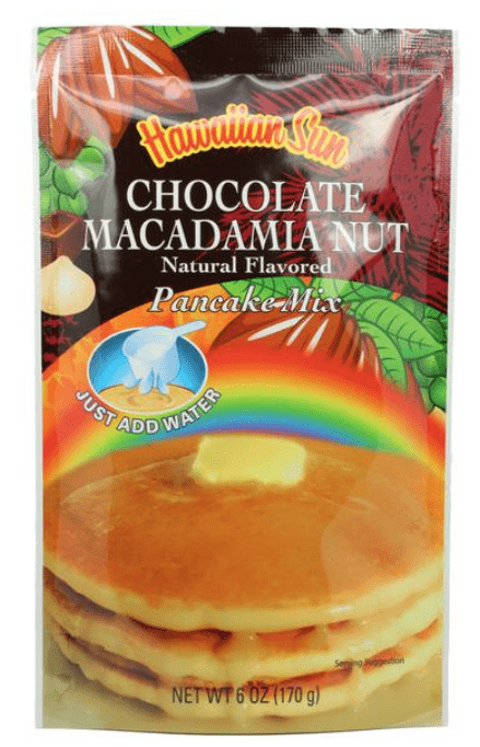 Hawaiian Sun Pancake Mix Chocolate Macadamia, 6oz - Leilanis Attic