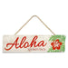 Madden Sign "Aloha Spoken Here" Wooden Hanging Sign