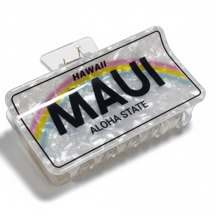 Hawaii State License Plate Hair Claw Leilanis Attic