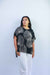 Comfortable Resort Blouse Top with Palm Leaf Loulu Print Muumuu Rainbow / DBA Princess Kaiulani Fashions