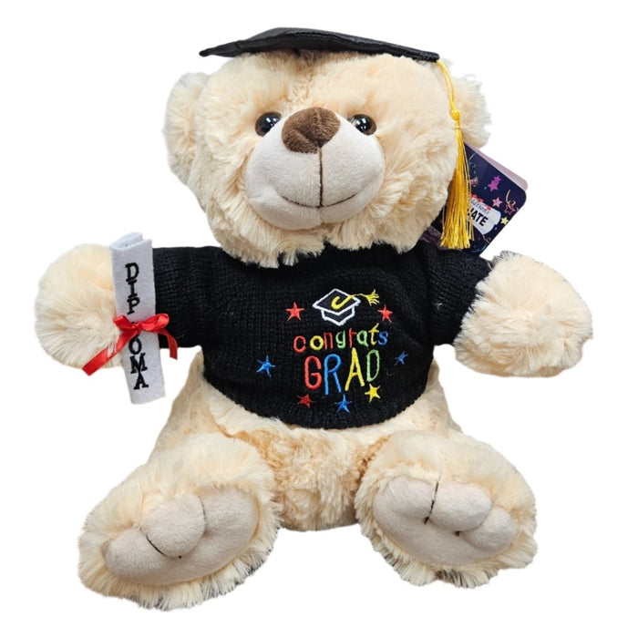 12" Light Brown Grad Bear - Graduation