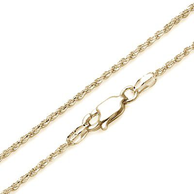 14KT Gold Rope Necklace Chain, 1.25mm - Jewelry - Leilanis Attic