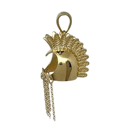 14KT Yellow Gold Hawaiian Helmet Pendant (XL) PCU INC