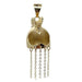 14KT Yellow Gold Hawaiian Helmet Pendant (XL) PCU INC