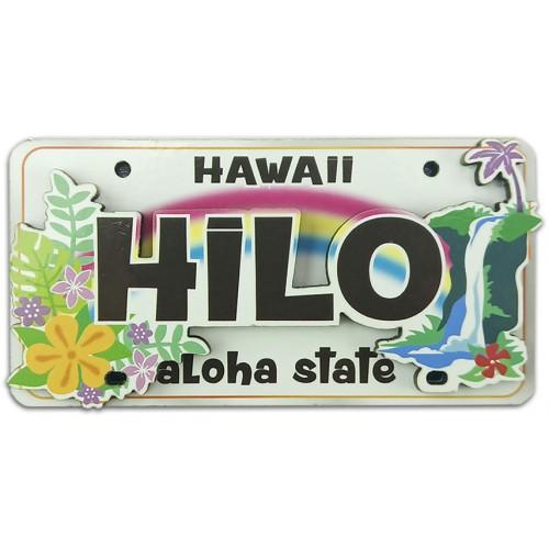 2-D Wooden Hilo Waterfall License Plate Magnet - Magnet - Leilanis Attic