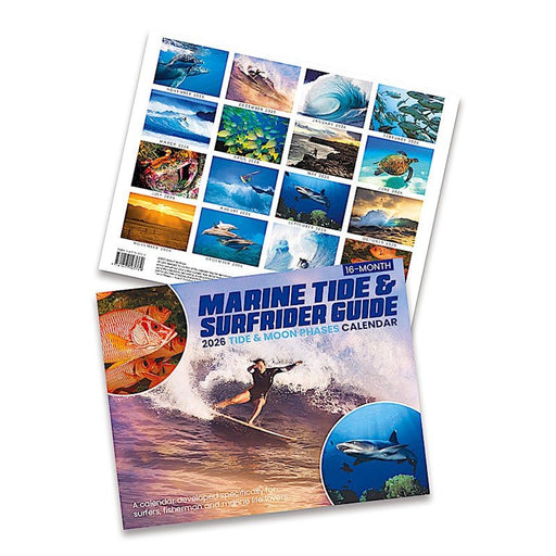 2026 Trade Calendar, Marine Tide & Surfrider Guide Madden