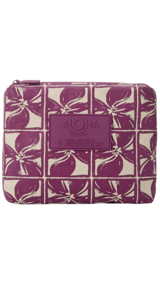 Aloha Collection "Lattice" Small Pouch - Plum/Sandstone Aloha Collection