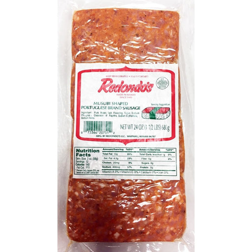 Redondo Musubi Portuguese Sausage, 24oz Redondo's LLC