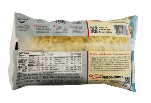 Sun Noodle Brand Garlic Shrimp Flavor Fried Noodle 15oz Hosoda