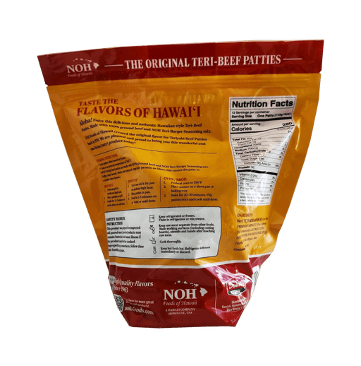 NOH Hawaiian Style Teriyaki Beef Patties 3 lb. Hosoda