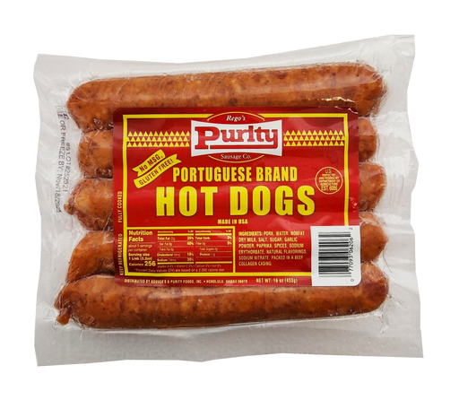 Purity Portuguese Brand Hot Dogs 16 oz Redondo's LLC
