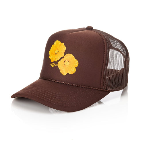 Aloha Collection "Pua Ilima" Trucker Hat - Coconut Aloha Collection