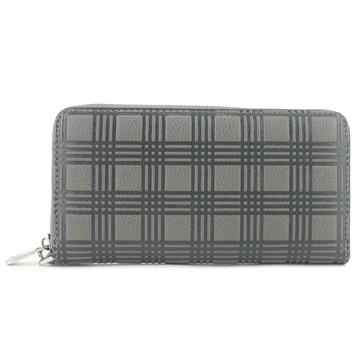 Happy Wahine, Wallet Kaylee Palaka Embossed Grey Happy Wahine
