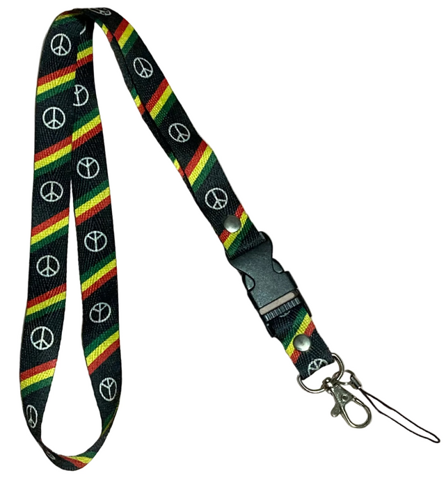 Rasta and Peace Lanyard Leilanis Attic