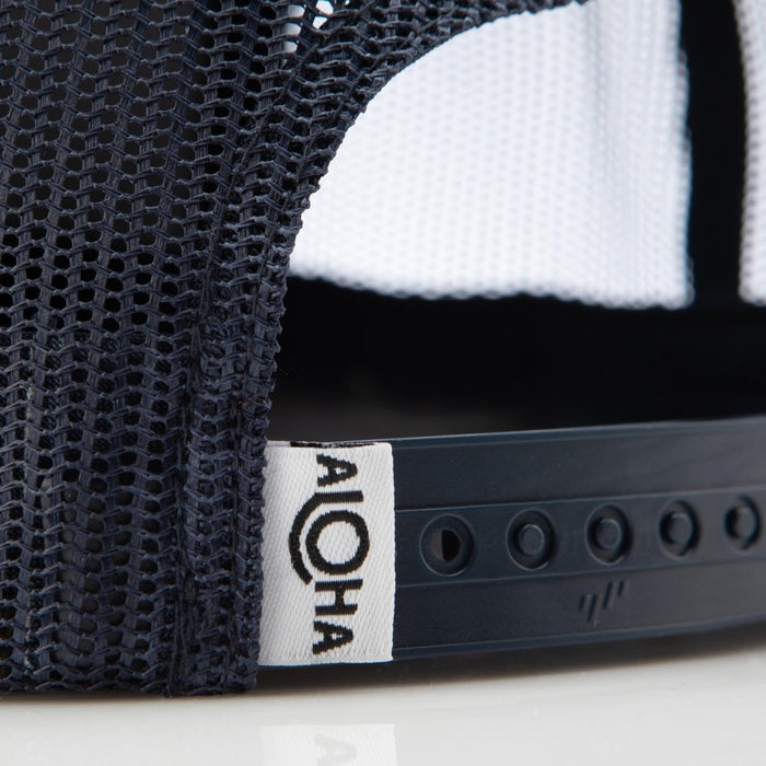 ALOHA Label Retro Trucker Black — Leilanis Attic
