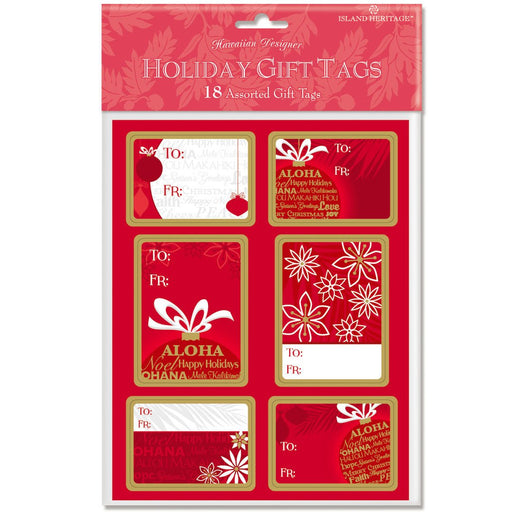 Adhesive Gift Tag 18-pk, Island Ornament Madden