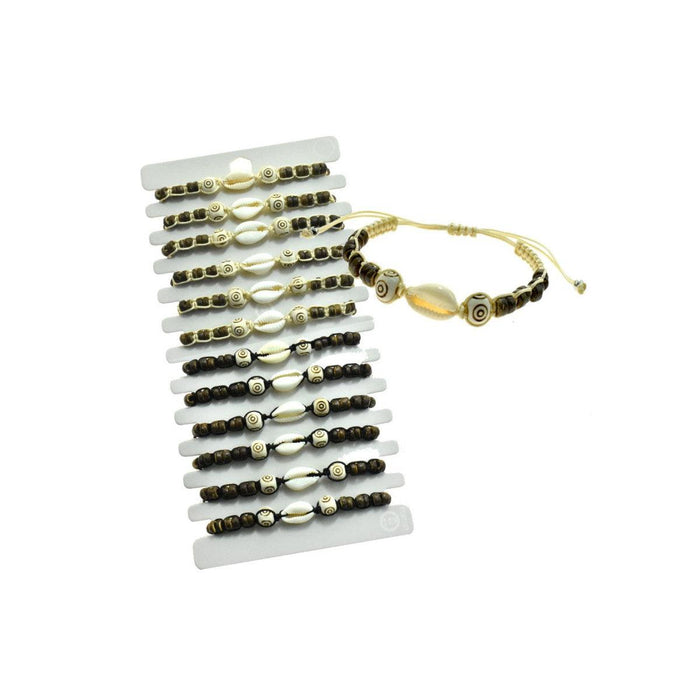 Adjustable Tribal Cowrie Shell Beaded Bracelet DK Hawaiian Collection