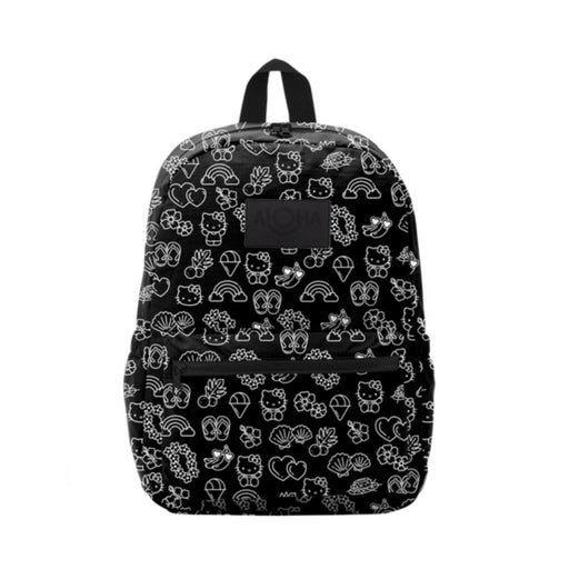 Aloha Collection "ALOHA Icons" Backpack - White/Black Aloha Collection