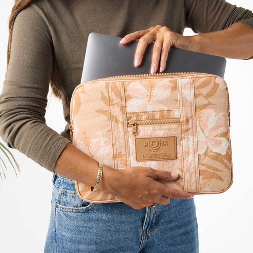 Aloha Collection "Adrft" 13" Laptop Case - Camel Aloha Collection