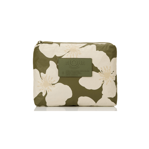 Aloha Collection Cassia Small Pouch - Olive on Sandstone Aloha Collection