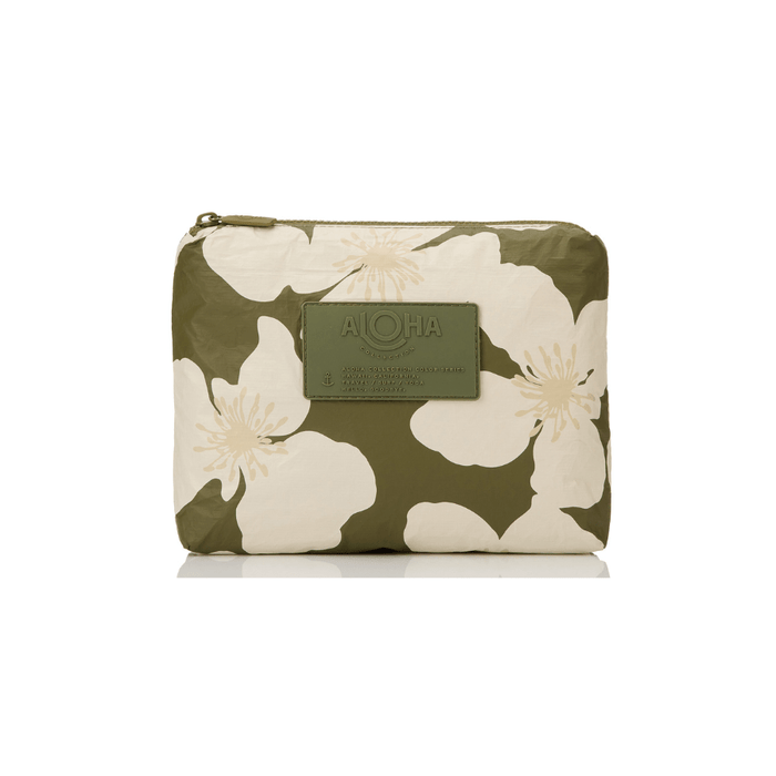 Aloha Collection Cassia Small Pouch - Olive on Sandstone Aloha Collection