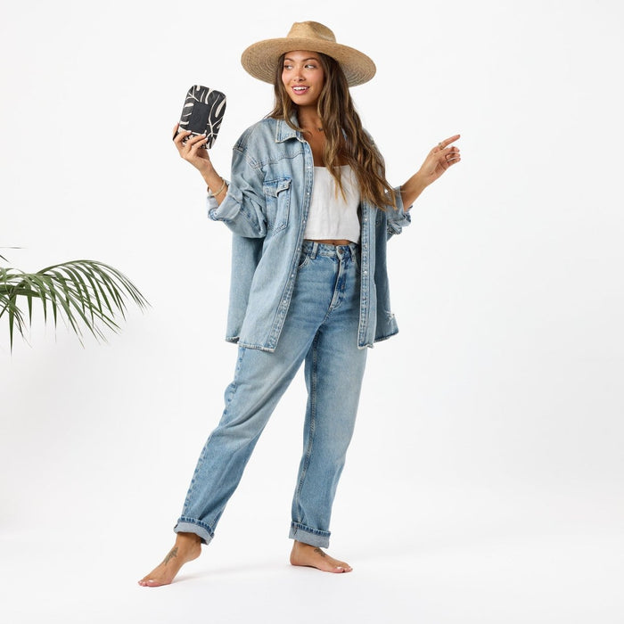 Aloha Collection "Holomua" Mini Pouch - Black on Sandstone Aloha Collection