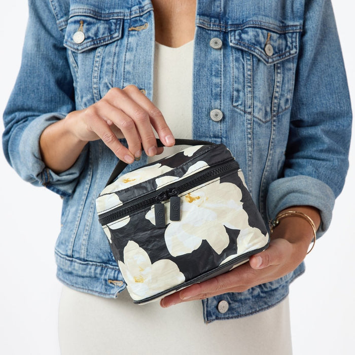 Aloha Collection "Mohala" CABIN CREW KIT Pouch - Snow on Black Aloha Collection