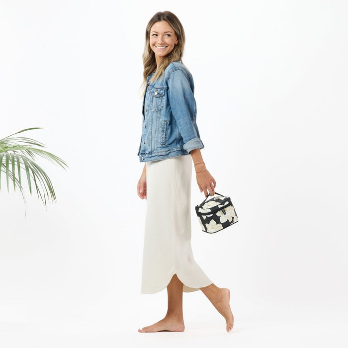 Aloha Collection "Mohala" CABIN CREW KIT Pouch - Snow on Black Aloha Collection