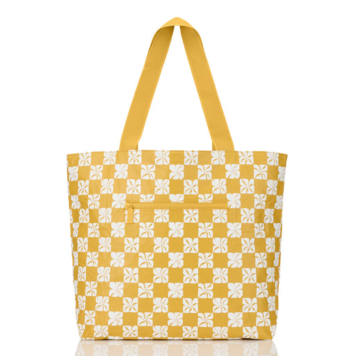 Aloha Collection "Pua Check" Day Tripper - Hot Mustard-Tote Bag-Leilanis Attic