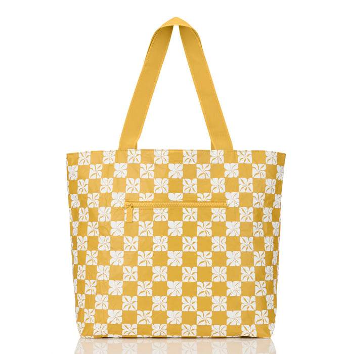 Aloha Collection "Pua Check" Day Tripper - Hot Mustard-Tote Bag-Leilanis Attic