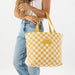 Aloha Collection "Pua Check" Day Tripper - Hot Mustard-Tote Bag-Leilanis Attic