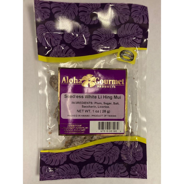 Aloha Gourmet Seedless White Li Hing Mui 1oz Hosoda