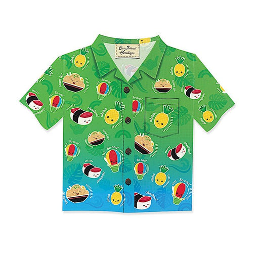 Aloha Shirt Greeting Card, Local Grindz - Greeting Card