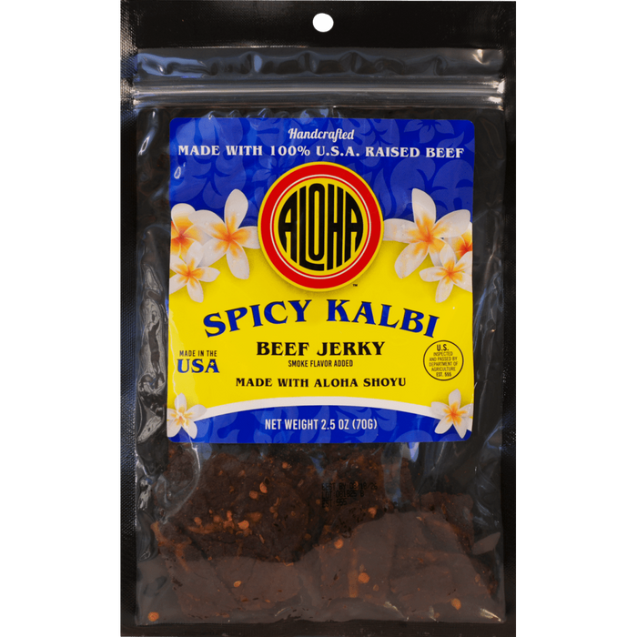 Aloha Shoyu Beef Jerky 2.5oz - Spicy Kalbi Aloha Shoyu Company, LTD