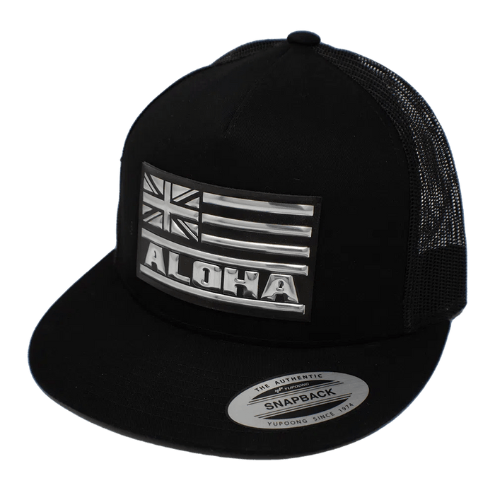 Aloha Silver Metallic Snapback - Hat - Leilanis Attic