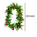 Artificial Silk Maile Leaf and Red Flower Lei DK Hawaiian Collection