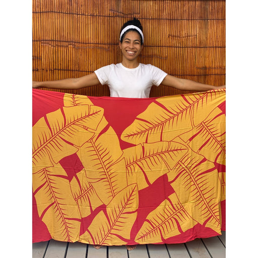 Banana Leaf - Hot Pink/Flax - Pareo - Pareo