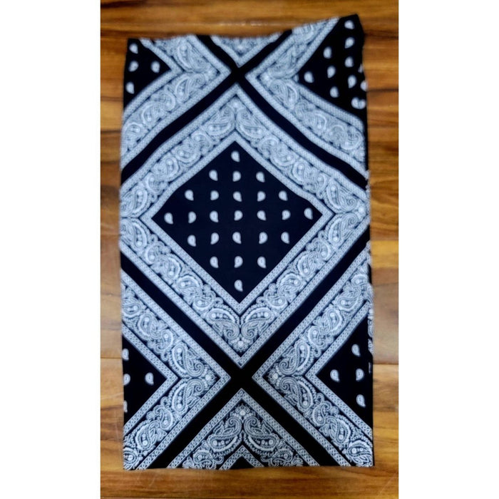 "Black Bandana" Board Short Men's 4 Way Stretch - Wailoa - Board Shorts - Mens