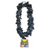 Black Silk Lei with Grad Tag - Lei - Silk