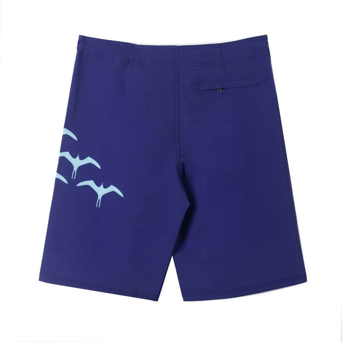 "Blue Iwa Bird" Board Short Men's 4 Way Stretch - Wailoa - Board Shorts - Mens
