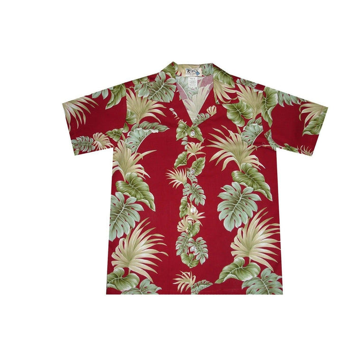 Boys Hawaiian Shirt, Hawaii Leaf Panel - Aloha Shirt - Boys