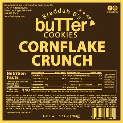 Braddah B's Butter Cookies - Cornflake Crunch 6oz. Hosoda