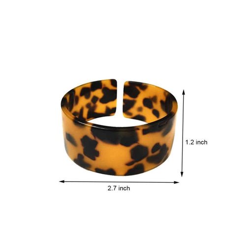 Brown Acrylic Faux Turtle Shell Bangle 3cm DK Hawaiian Collection