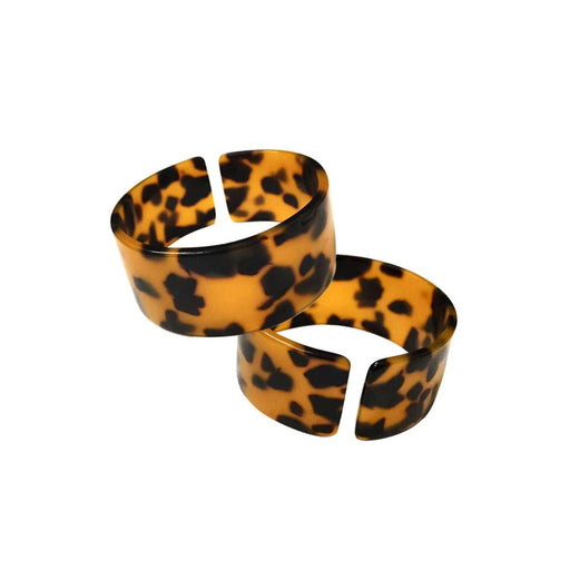 Brown Acrylic Faux Turtle Shell Bangle 3cm DK Hawaiian Collection