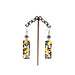 Brown Faux Honu Shell Outline with Pearl Dangle Earrings DK Hawaiian Collection